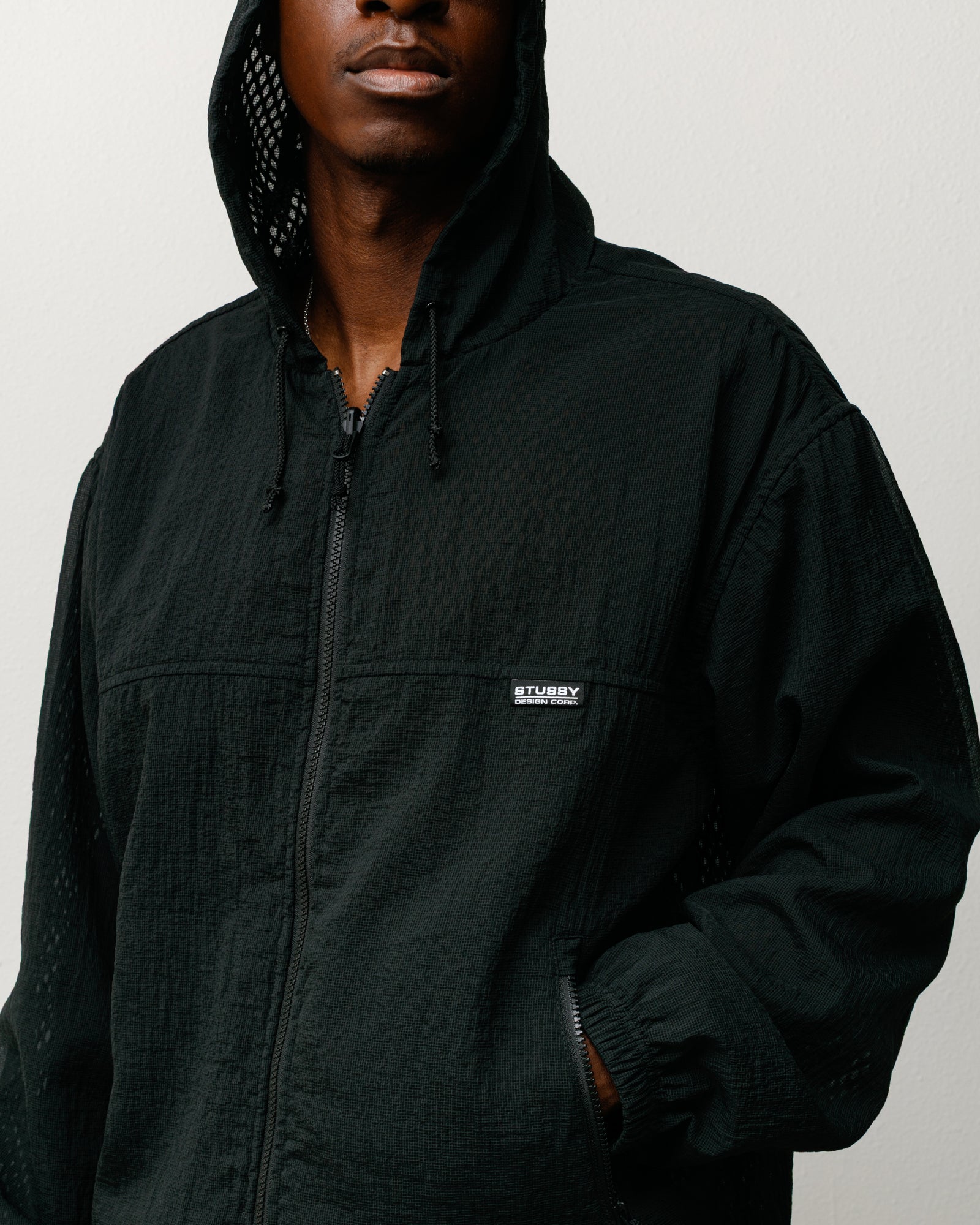 LAYERED MESH HOODED JACKET - Image 3