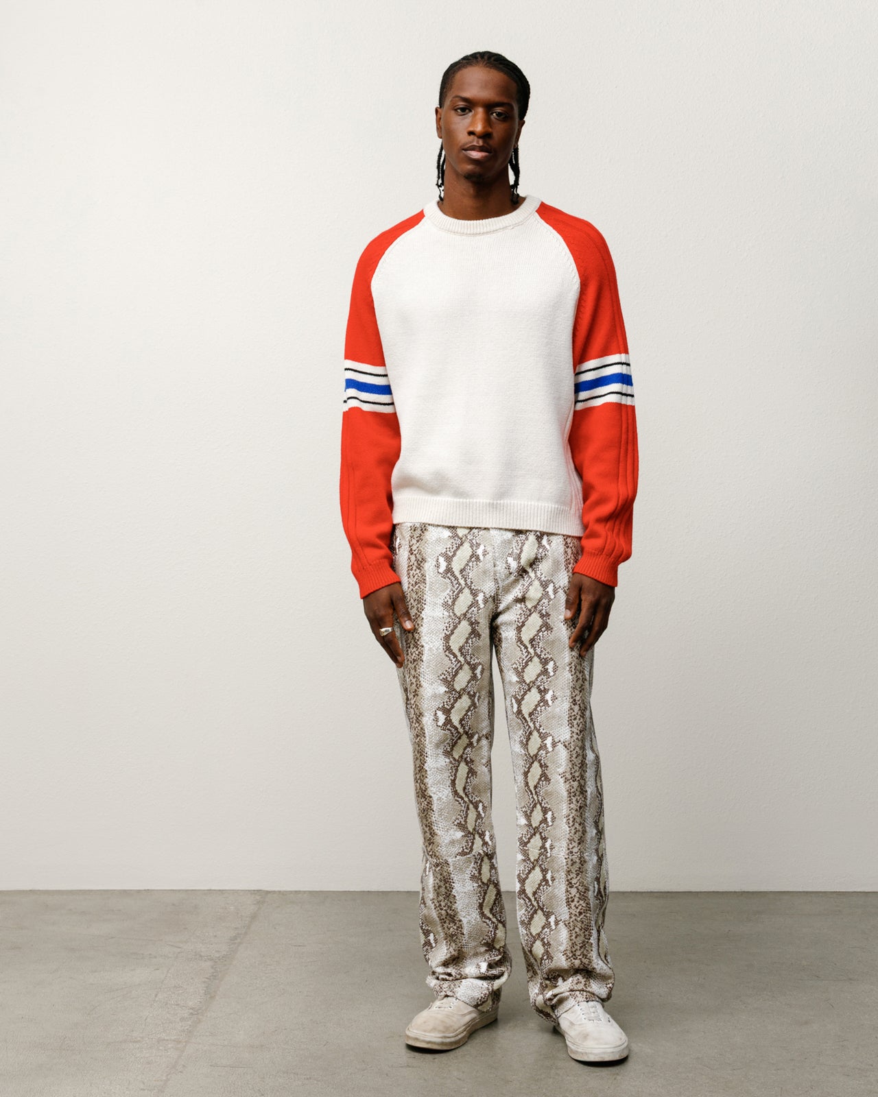 STRIPE RAGLAN CREW